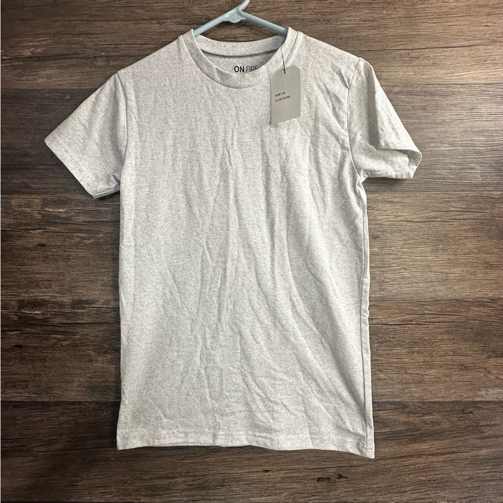 On Fire Heather Gray Short Sleeve Tee